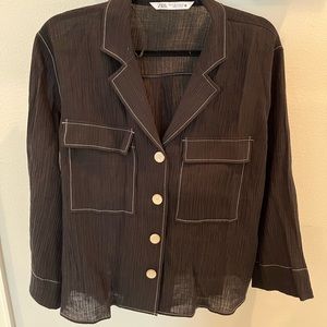 Zara Button Down Blouse